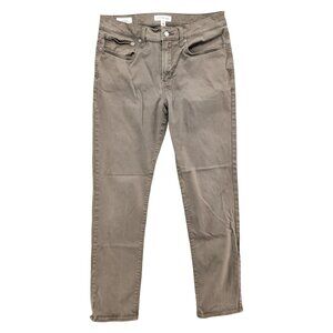 Lucky Brand 121 Slim Straight Jeans Mens Brown Cotton Stretch Denim Size 33x32